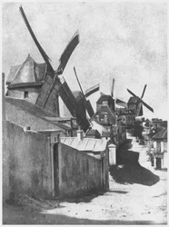 Väderkvarnar i Montmartre, ca. 1870